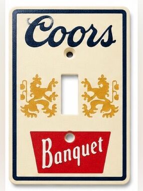 2/$25 3D Printed Coors Banquet Light Switch Cover Beer Wall Plate Decor